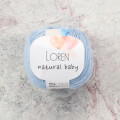 Loren Natural Baby Açık Mavi El Örgü İpi - R090