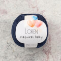 Loren Natural Baby Lacivert El Örgü İpi - R005