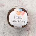 Loren Natural Baby Kahverengi El Örgü İpi - R035