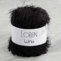 Loren Luna Tavşan Tüyü Siyah El Örgü İpi - R004