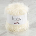 Loren Luna Tavşan Tüyü Krem El Örgü İpi - R083