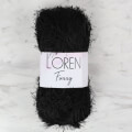 Loren Furry Siyah El Örgü İpi - RF1001