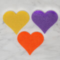 La Mia 3 pcs Heart Shaped Wool Felt Figures, Assorted Colors