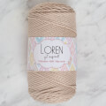 Loren Polyester Soft Macrame Taş Rengi El Örgü İpi - LM005