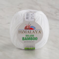 Himalaya Deluxe Bamboo Beyaz El Örgü İpi 124-01