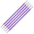 KnitPro Zing Set of 5, 7 mm 20 cm Metal Double Pointed Needles, Amethyst - 47045