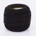 Madame Tricote Paris Koton Perle No:8 Embroidery Thread, Black - Black