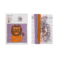 Duftin 15x15 cm Aslan Desenli Uzun İşleme Nakış Kiti