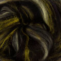 Gazzal Felt Wool Lurex Siyah Ebruli Yün Keçe - 6001