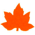 La Mia 25 Pieces Maple Leaf Shaped Felt Die Cut, Neon Orange - YS352-M19