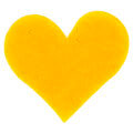 La Mia 25 Pieces Heart Shaped Felt Die Cut, Small, Yellow - FS307-M09