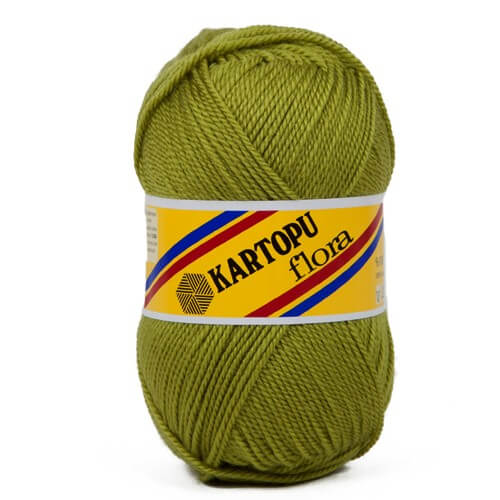 Kartopu Flora Açık Zeytin Yeşili El Örgü İpi - K442
