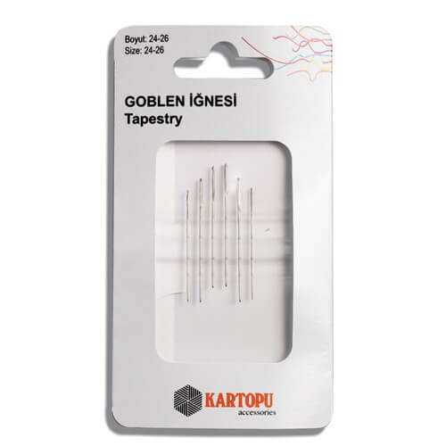 Kartopu 6'lı 24-26 No Gümüş Goblen Etamin İğnesi - K002.1.0005