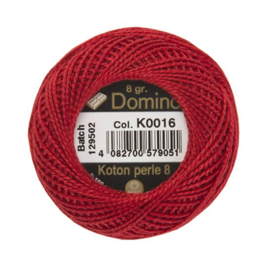 Domino Koton Perle 8gr Kırmızı No:8 Nakış İpliği - K0016