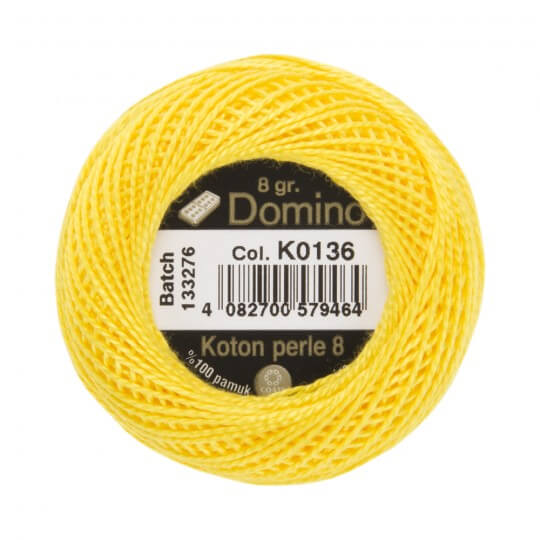 Domino Koton Perle 8gr Sarı No:8 Nakış İpliği - K0136