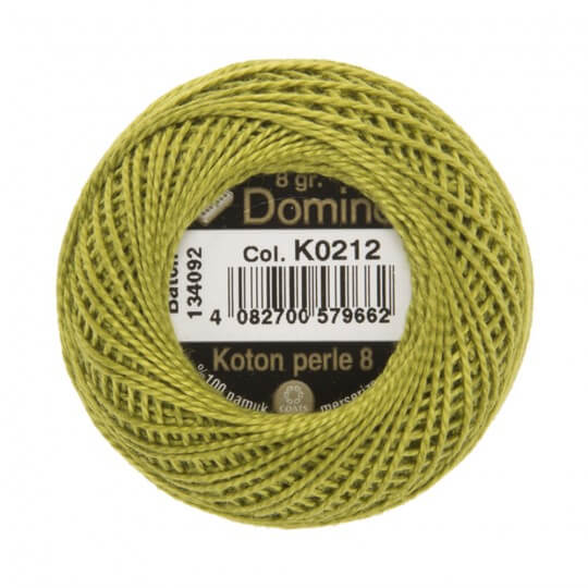 Domino Koton Perle 8gr Yeşil No:8 Nakış İpliği - K0212