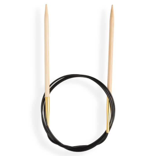 KnitPro Basix Birch Huş Ağacı 4mm 100cm Misinalı Şiş - 35394