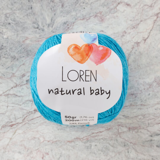 Loren Natural Baby Turkuaz El Örgü İpi - R091