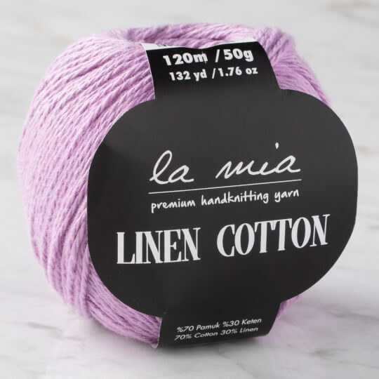 La Mia Linen Cotton 6'lı Paket Mor El Örgü İpi - L106