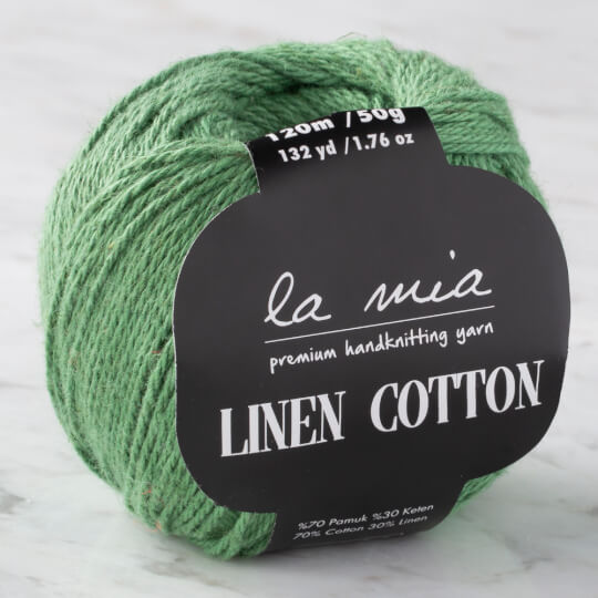 La Mia Linen Cotton 6'lı Paket Yeşil El Örgü İpi - L113