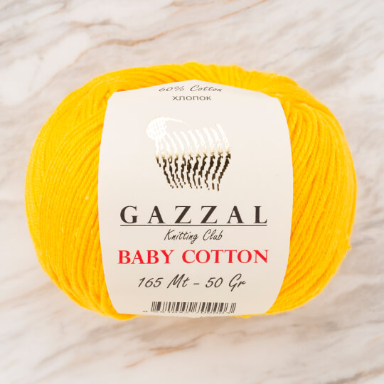 Gazzal Baby Cotton Hardal Sarısı Bebek Yünü - 3417