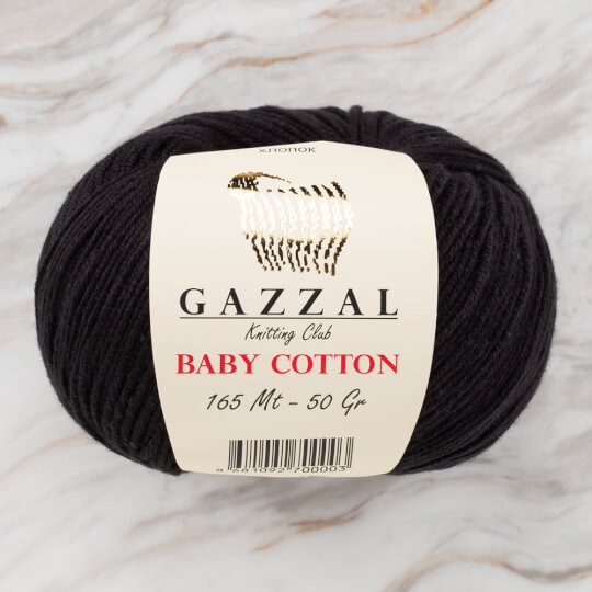 Gazzal Baby Cotton Siyah Bebek Yünü - 3433