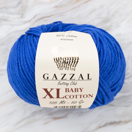 Gazzal Baby Cotton XL Saks Mavi Bebek Yünü -3421XL