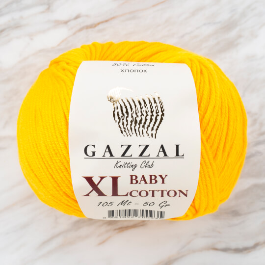 Gazzal Baby Cotton XL Hardal Sarısı Bebek Yünü - 3417XL