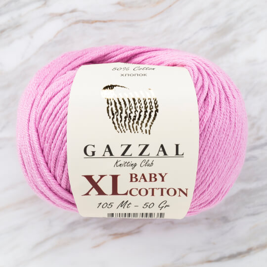 Gazzal Baby Cotton XL Pembe Bebek Yünü - 3422XL