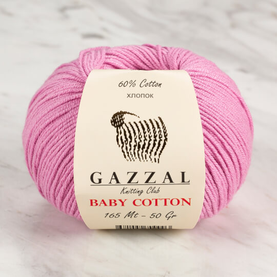 Gazzal Baby Cotton Pembe Bebek Yünü - 3422