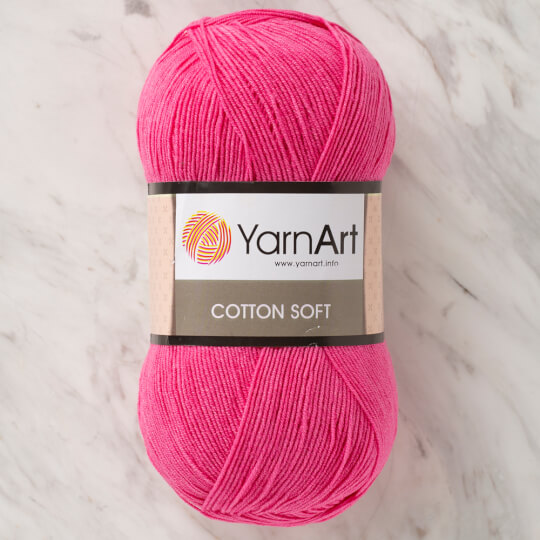 YarnArt Cotton Soft Fuşya El Örgü İpi - 42