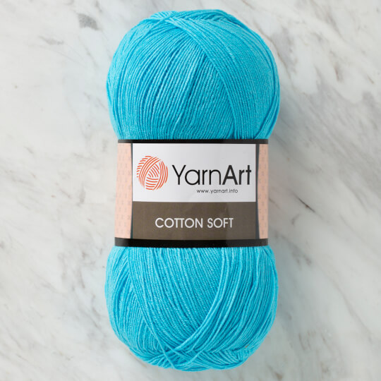 YarnArt Cotton Soft Gök Mavisi El Örgü İpi - 33