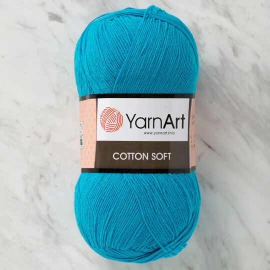 YarnArt Cotton Soft Gök Mavisi El Örgü İpi - 55