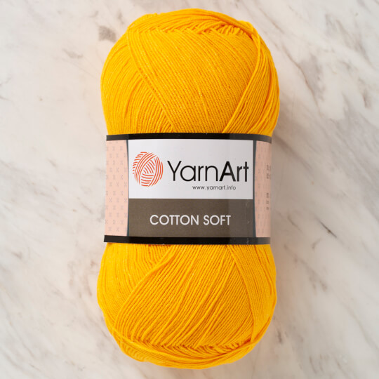 YarnArt Cotton Soft Hardal Sarısı El Örgü İpi - 35