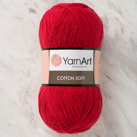 YarnArt Cotton Soft Kırmızı El Örgü İpi - 51