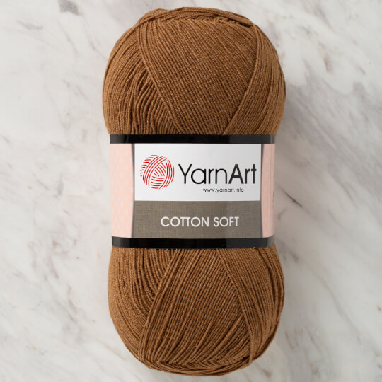 YarnArt Cotton Soft Koyu Kahverengi El Örgü İpi - 40