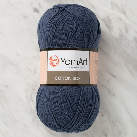 YarnArt Cotton Soft Mavi El Örgü İpi - 45