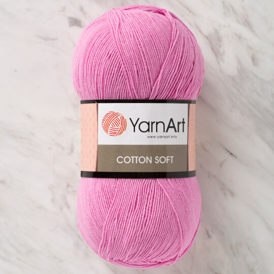 YarnArt Cotton Soft Pembe El Örgü İpi - 20