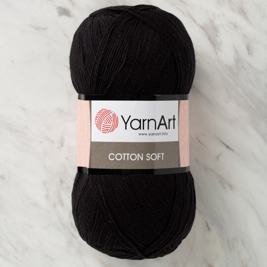 YarnArt Cotton Soft Siyah El Örgü İpi - 53