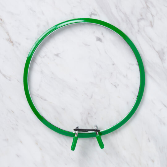Verdorren Tien groef Nurge Metal Spring Tension Ring with Green Plastic Frame Embroidery Hoop,  195 mm - Hobiumyarns
