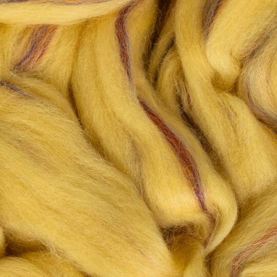 Gazzal Felt Wool Lurex Sarı Ebruli Yün Keçe - 6005