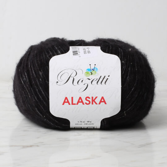 Rozetti Yarns Cotton Gold - Black with Multi Sequins (1094)