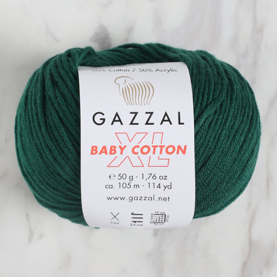 Gazzal Baby Cotton XL Koyu Yeşil Bebek Yünü - 3467