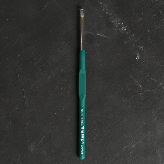 Tulip No:10 1,10 mm Yeşil Silikon Yumuşak Saplı Dantel Tığ - T-9GE