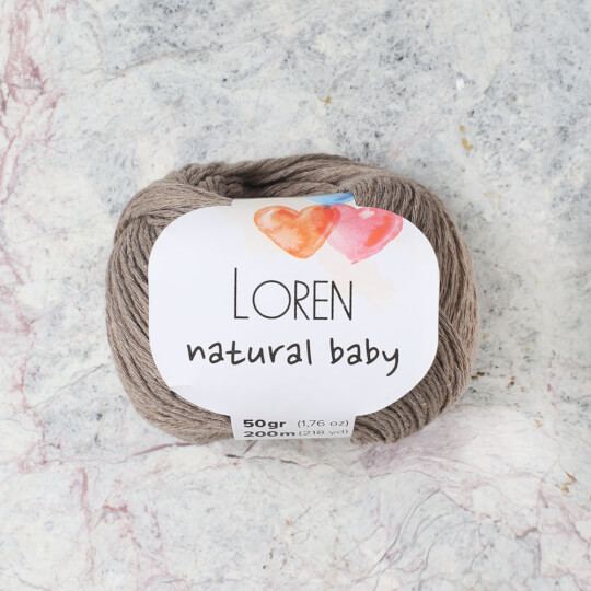 Loren Natural Baby Koyu Bej El Örgü İpi - R085