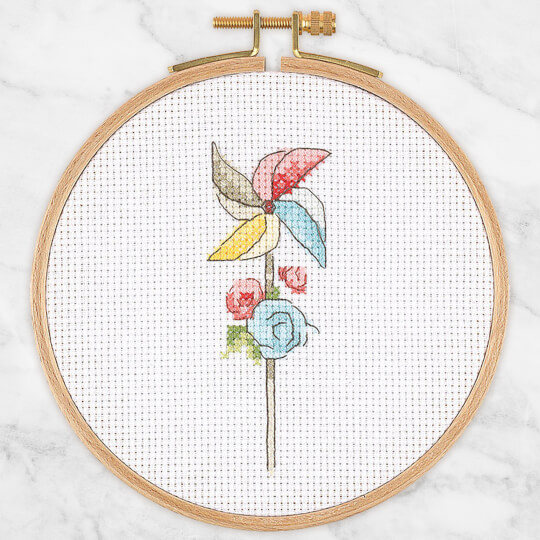 Tuva Cross Stitch Kit With Wooden Hoop,embroidery Kit,beginner