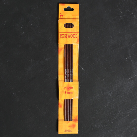 Pony Perfect Double Pointed Knitting Needles Set Wood 20cm 2-4mm - 5 Sizes  