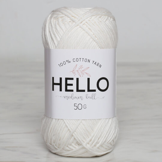 Hello Knitting Yarn, Light Cream - 155 - Hobiumyarns