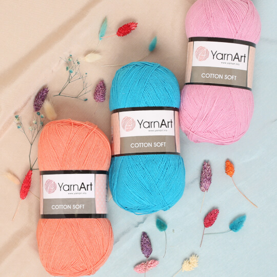 YarnArt Cotton Soft Lila El Örgü İpi - 19