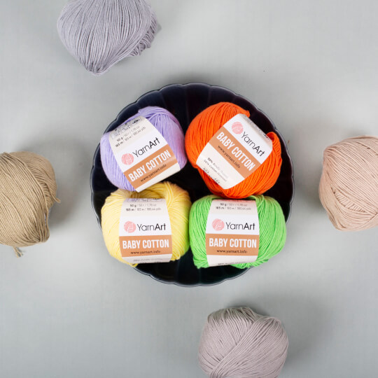 YarnArt Baby Cotton Mor El Örgü İpi - 455